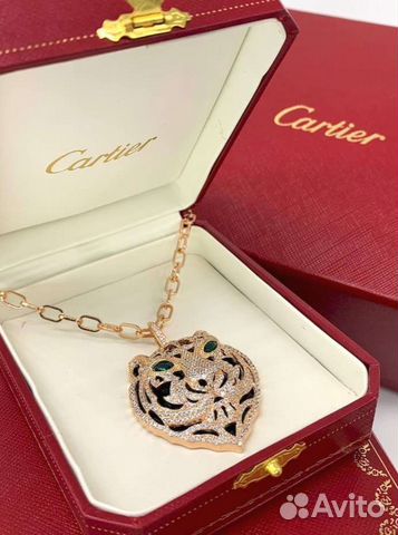 Cartier Золотой Кулон Цирконы