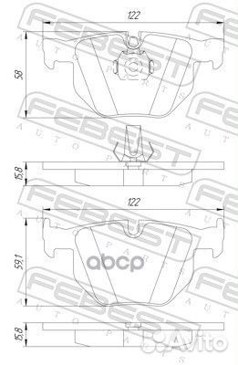 Колодки задние BMW X5 E70 2006-2013 1901-F16R