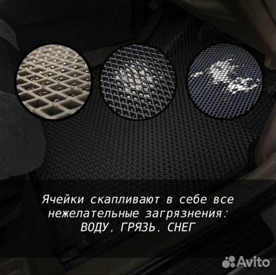 3D коврики eva с бортами на Toyota Rav4