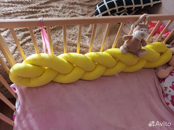 Бортик косичка Кокон гнездо для новорожденных