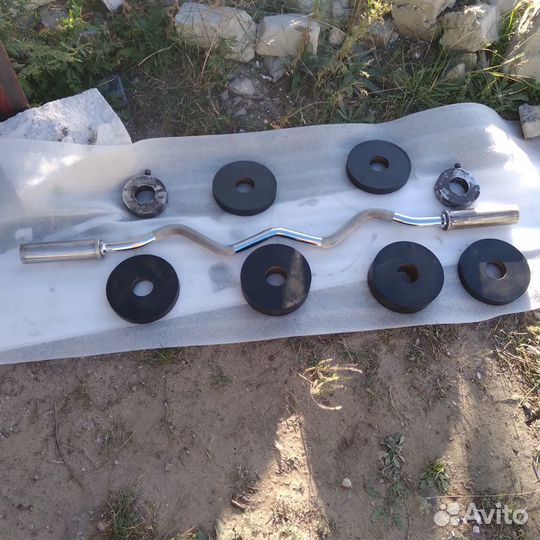 Штанга олимпийская 50d wобразный гриф 50d блины