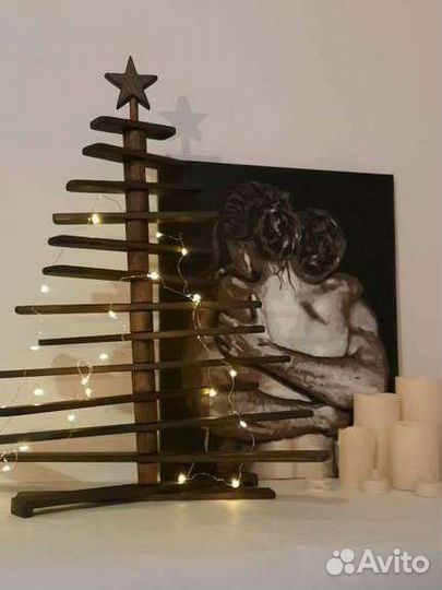 Елочка ручной работы из дерева