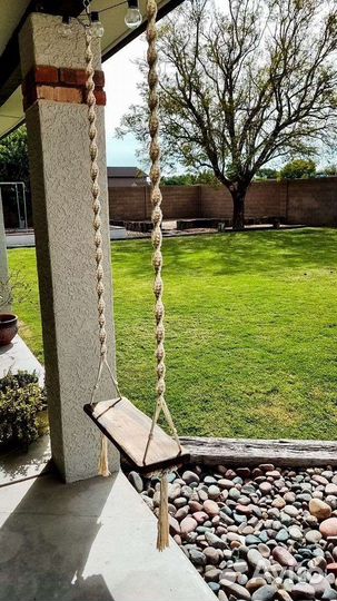 Качель садовая макраме