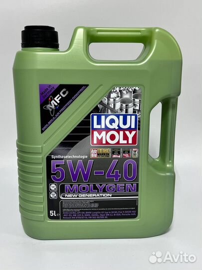 Моторное масло liqui moly molygen 5W40 5L