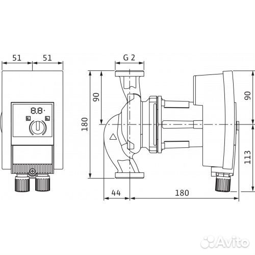 Насос Wilo Yonos maxo 30/0,5-10 PN10 арт 2120643