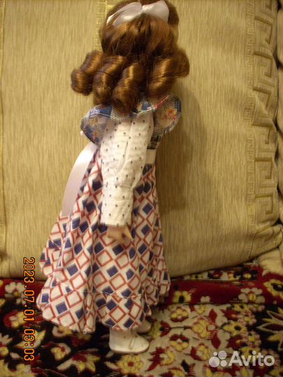 Винтажная фарфоровая кукла 40 см из Европы