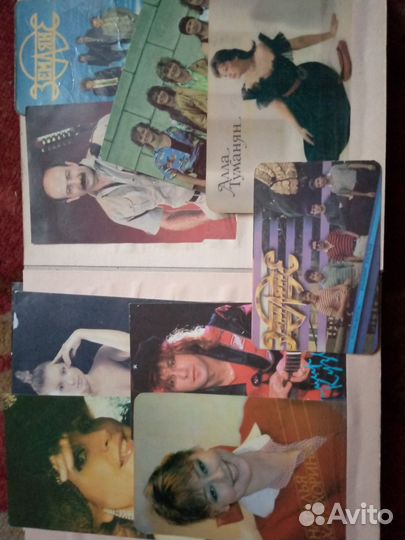 Карманные календарики с артистами СССР/2