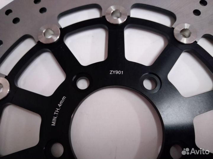 Диск тормозной передний черный на suzuki DL V-strom 650/1000,SV / SV S 1000 03-07