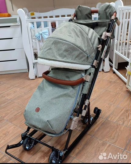 Коляска санки зимние