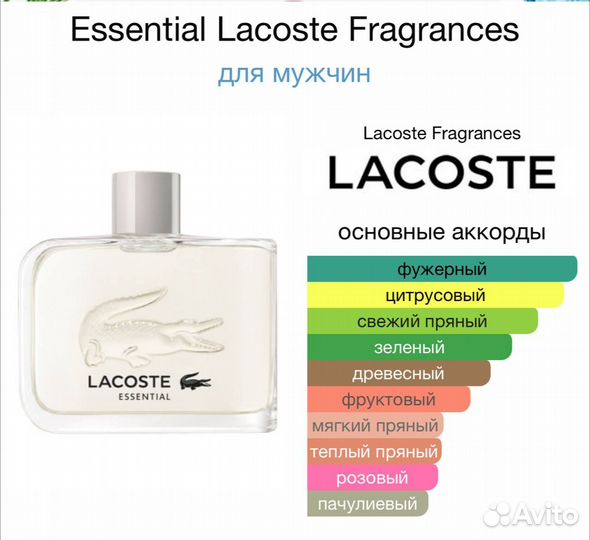 Lacoste Fragrances Essential оригинал тестер 100 м