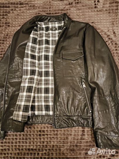 Кожаная куртка мужская 50 размер