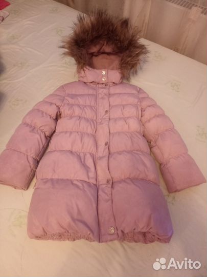 Зимний пуховик 128 на девочку