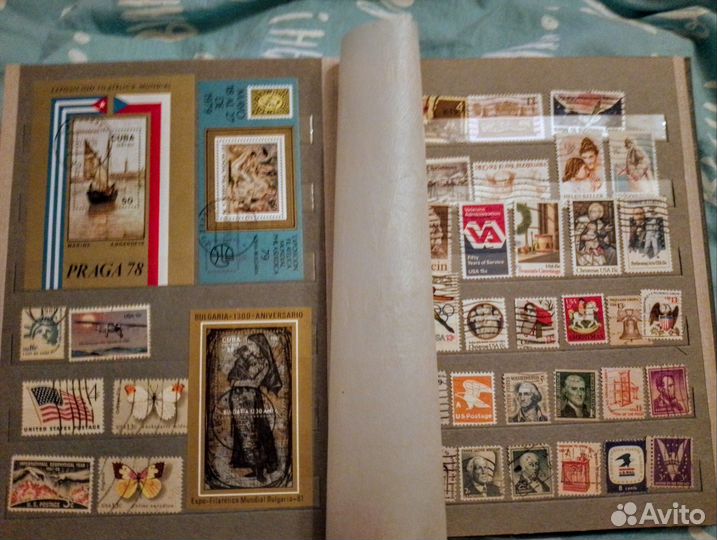 Альбом с почтовыми марками, гашёные