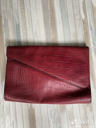 Сумка клатч натуральная кожа бу