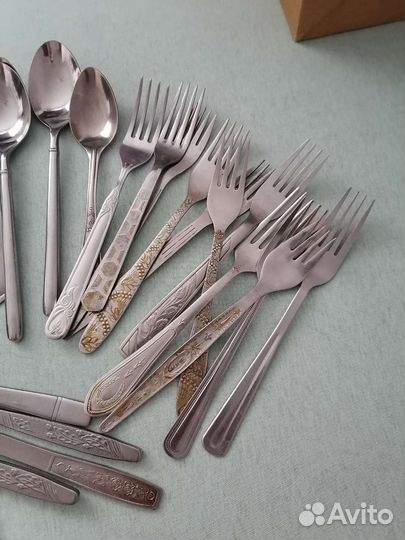 Ложки, Вилки, Ножи 29шт СССР