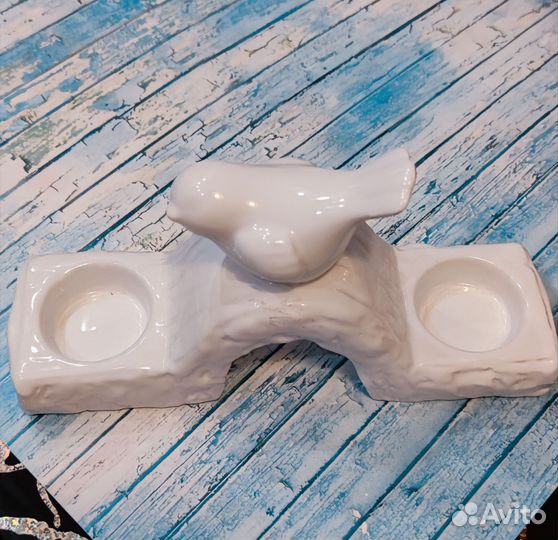 Подсвечник керамический Птица счастья