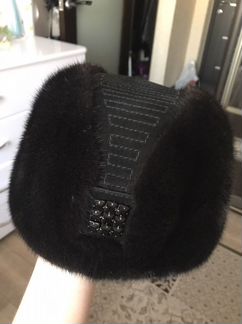 Шапка пилотка норка