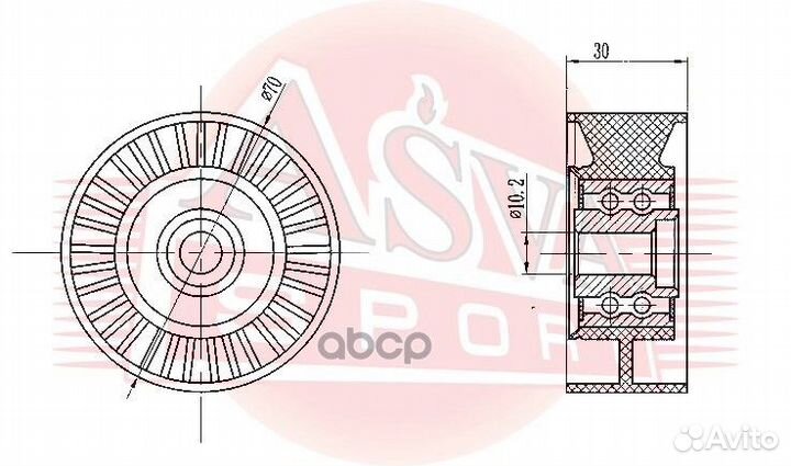 Ролик натяжной hybp008 asva