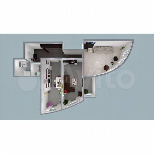 2-к. квартира, 84,1 м², 4/10 эт.