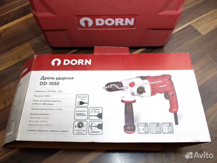 Дрель ударная dorn DD-1050, 1050 Вт