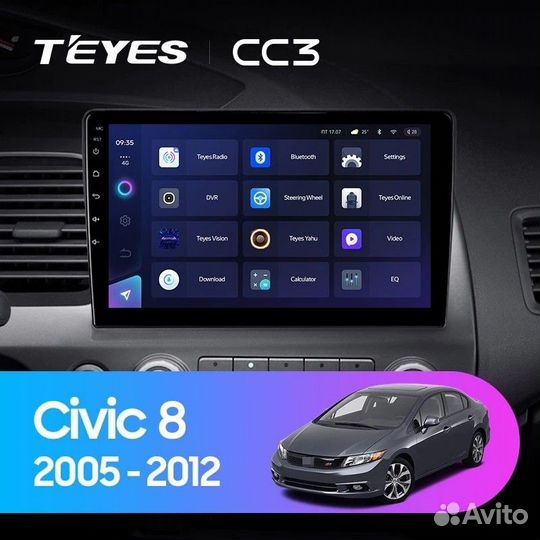 Магнитола Teyes CC3 4/32 Honda Civic 8 (2005-2012)