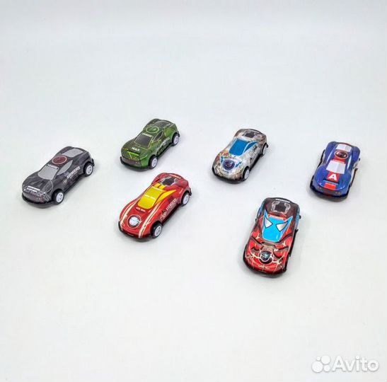 Грузовик с машинками Мстители набор 6 в 1