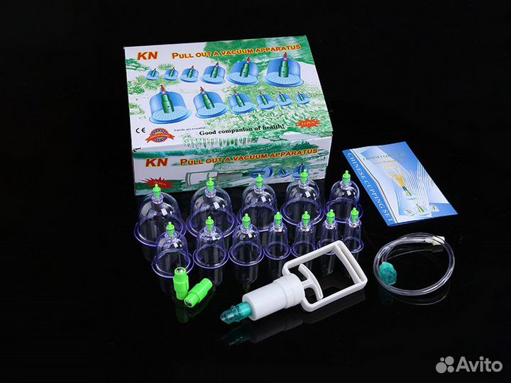 Вакуумные массажные антицеллюлитные банки 12шт