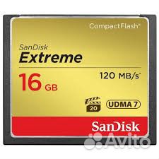 Карта Sandisk CF 16G extremе 1067x 120 mb/s