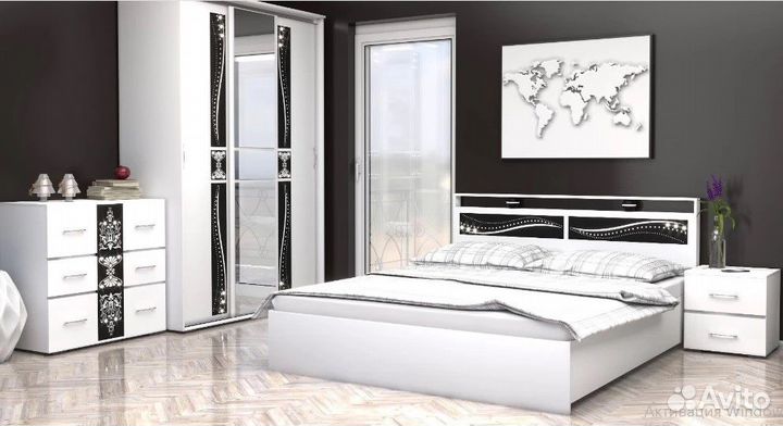 Кровать двуспальная 140х200 с настилом