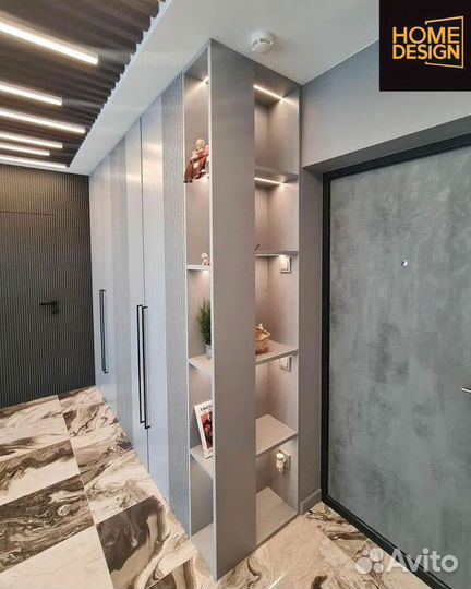 Шкаф распашной с фрезерованными фасадами