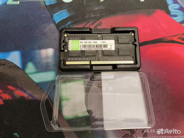 Оперативная память sodimm BR ddr3 8gb 1600Mhz