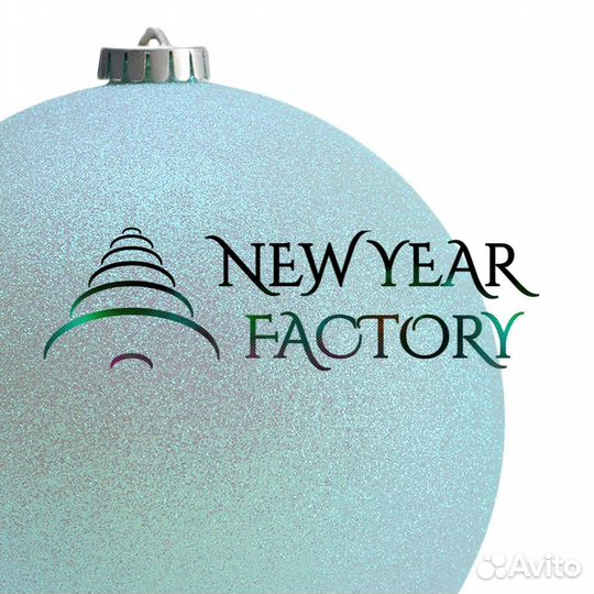 Новогодние игрушки шар Голубой