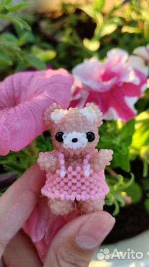 Амигуруми из бисера мишка