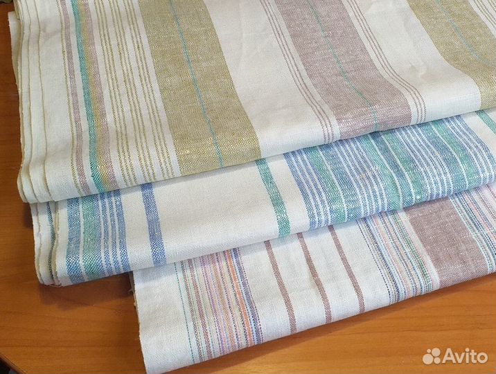 Лен на полотенца, ткани СССР, отрезы