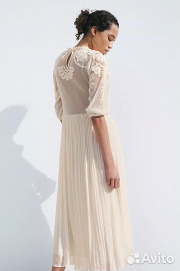 Платье zara с вышивкой