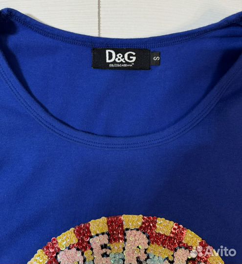 Dolce gabbana лонгслив синий