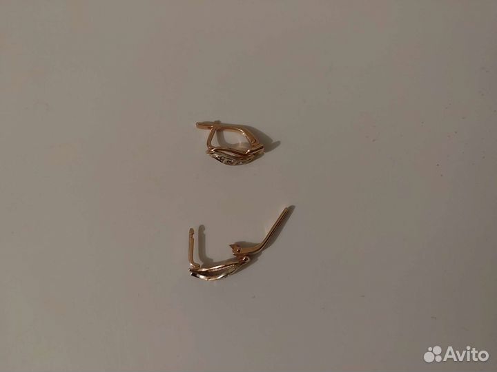Серьги золото