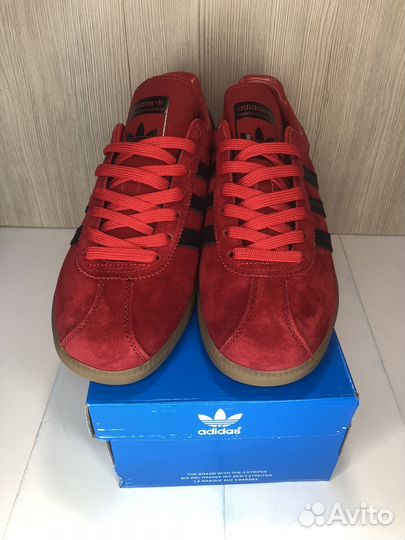 Adidas bermuda red black мужские 41-46 замшевые