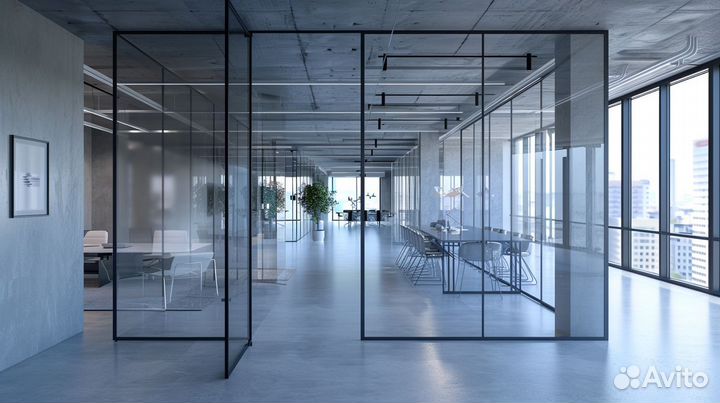 Стеклянная перегородка