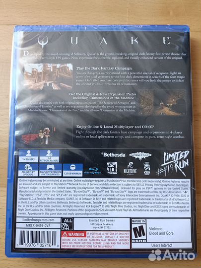 Quake PS4 Limited Run Games