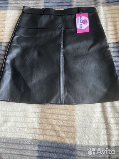 Юбка экокожа