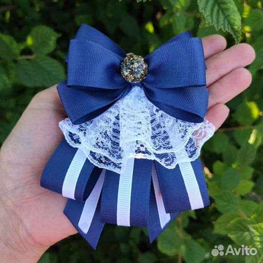 Жабо для блузки, жабо для школы, галстук-брошь