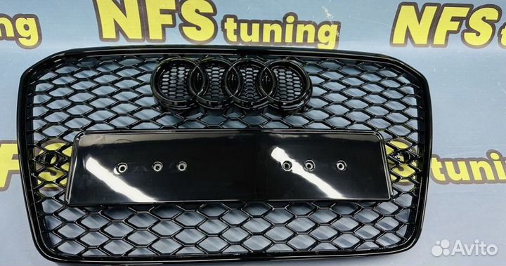 Решетка радиатора Audi A5 RS5 LCI черный глянец