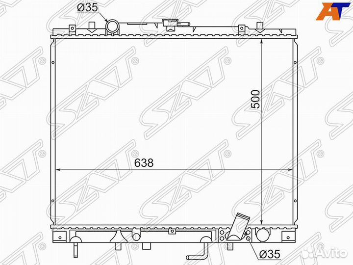 Радиатор охлаждения Mitsubishi Pajero Sport