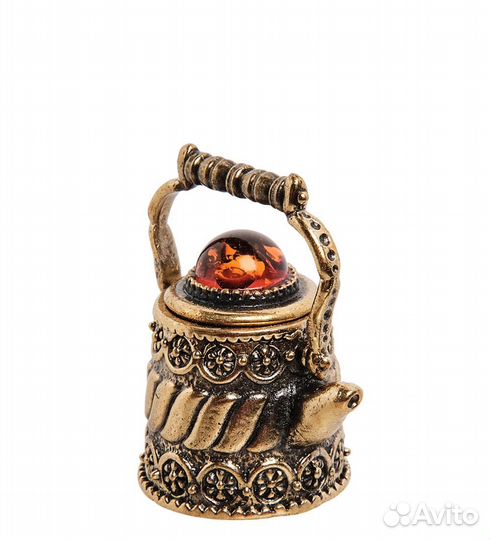 Наперсток Чайник Ажурный (латунь, янтарь) A2163622