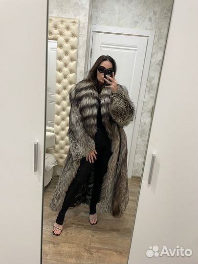 Винтажная шуба из чернобурки saga royal fox