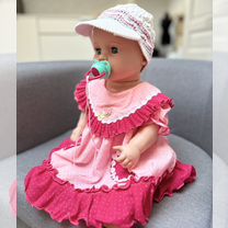 Комплект для новорожденного платье и шапочка