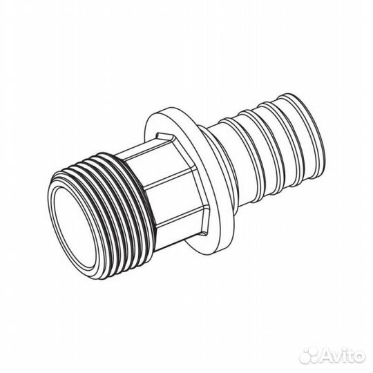 Переходник с наружной резьбой rehau 16-R 1/2 RX+