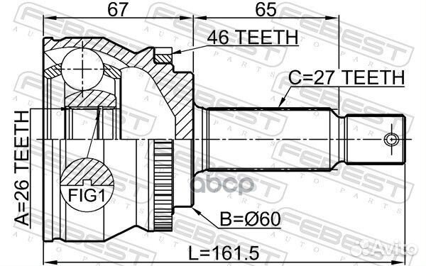 ШРУС 1210ceeda46 Febest