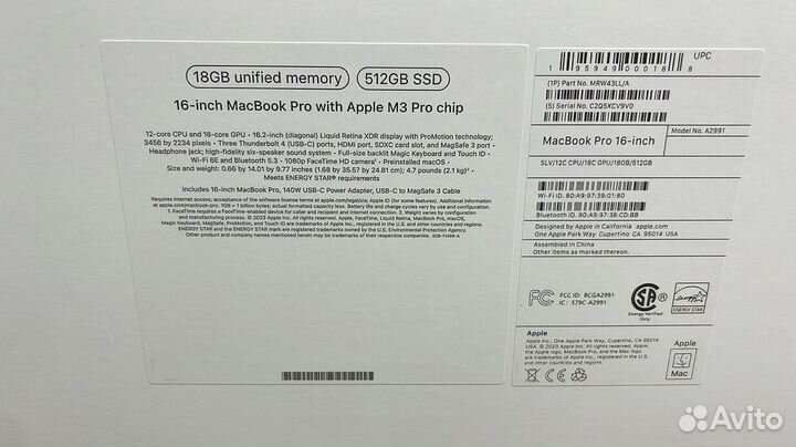 Macbook Pro 16 M3 18/512GB USA/RUS